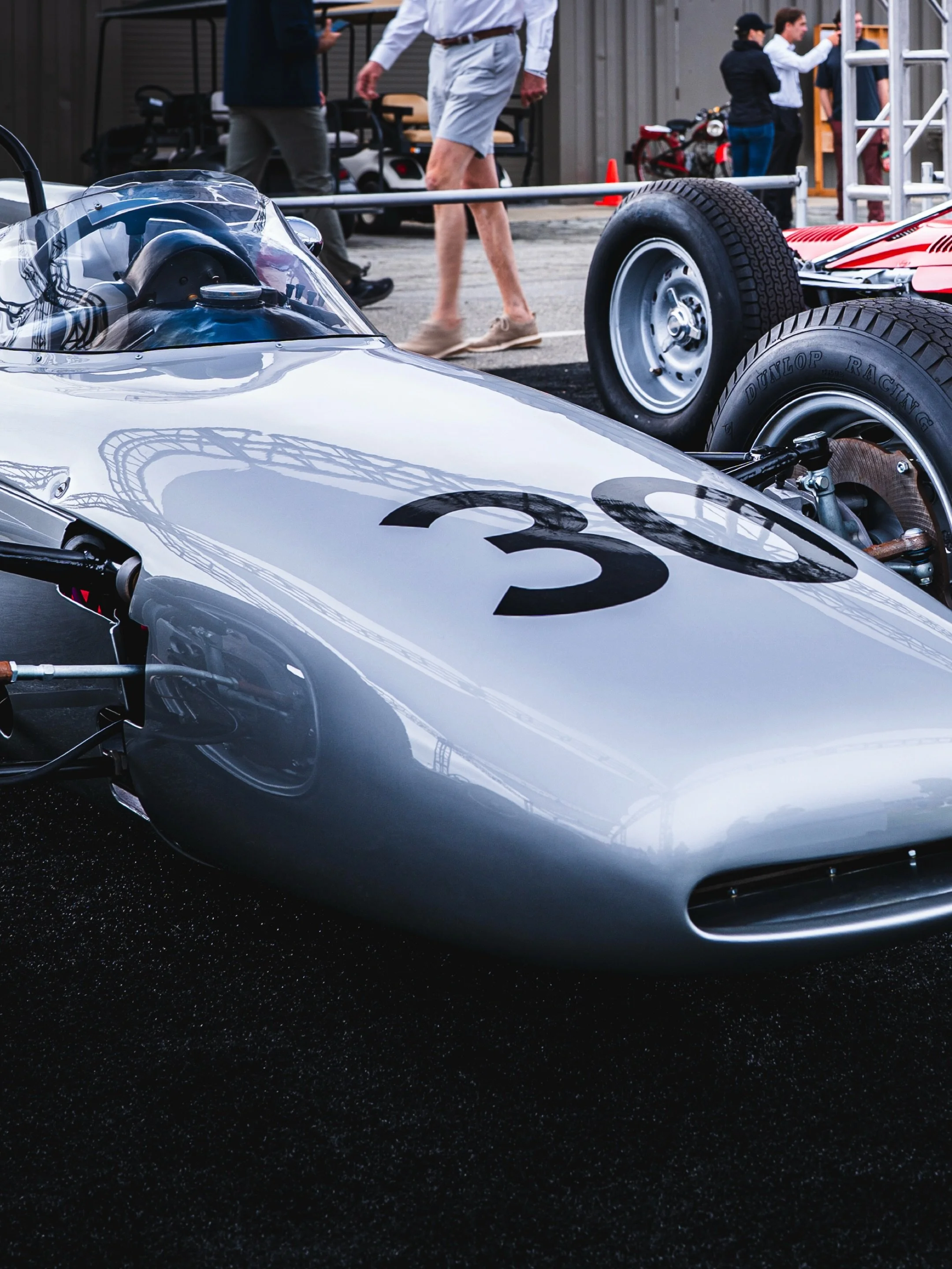 Cool morning in the paddock 💆&zwj;♂️

📍 @weathertechraceway 
🗓️ Rolex Monterey Motorsports Reunion, 2025

#rolexreunion #lagunaseca #vintageracing #paddock #photography