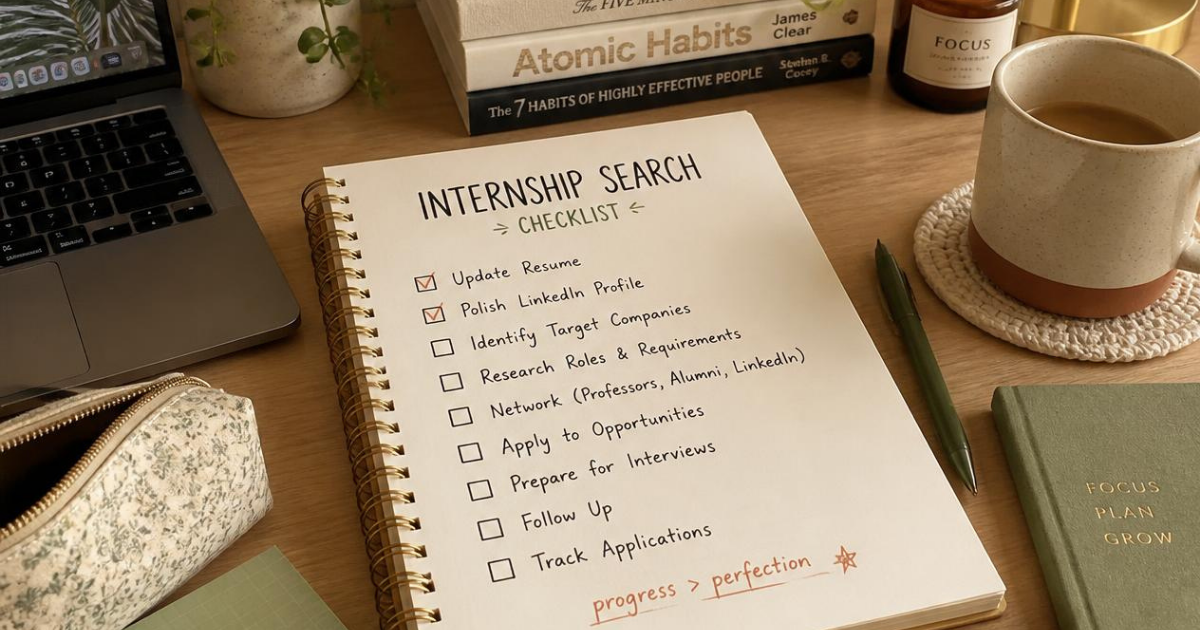 The Complete Internship Search Checklist