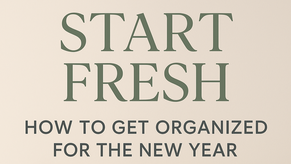Start Fresh: How to Get Organized for the New Year with P.S. Nest