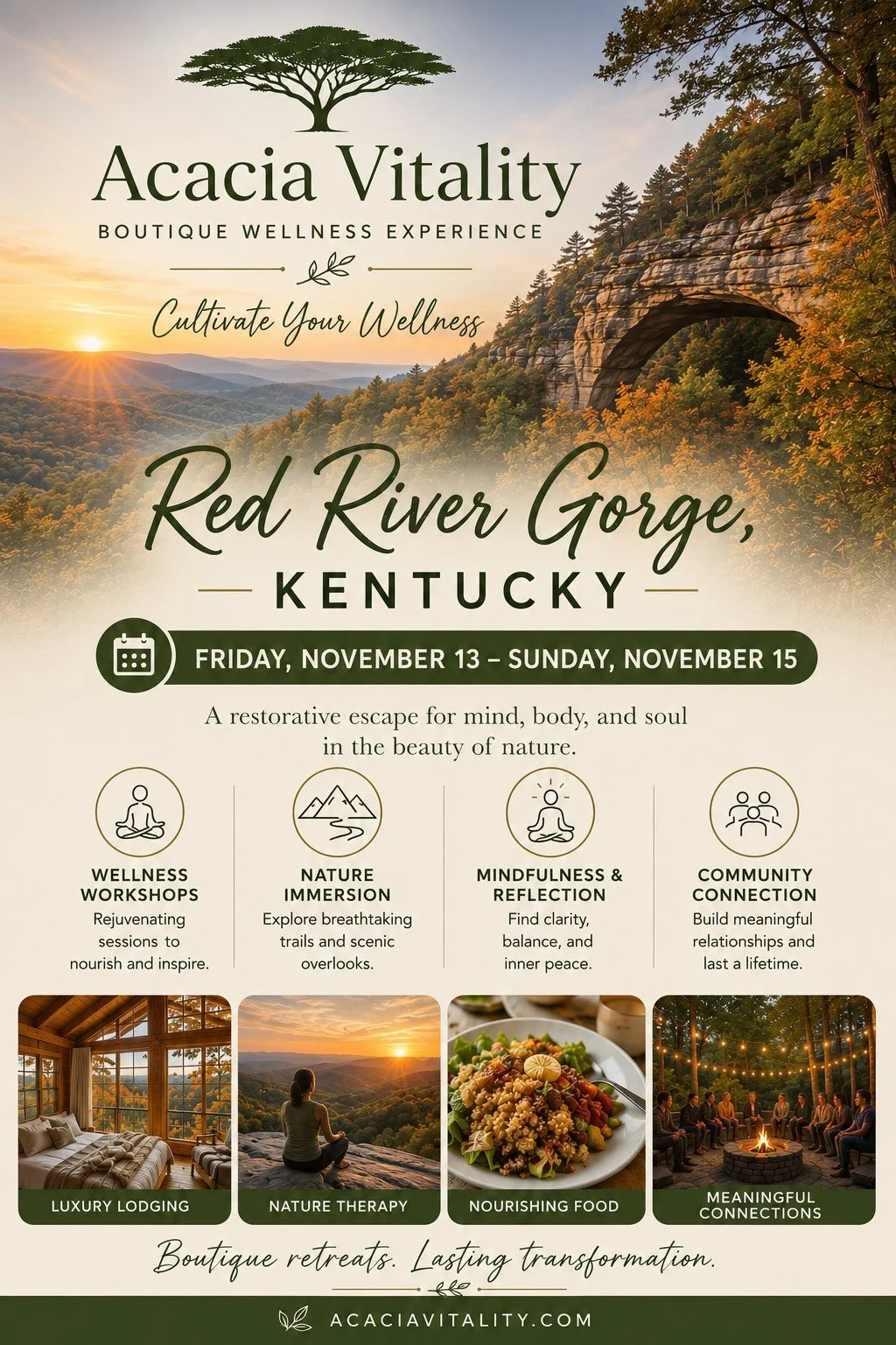 Red River Gorge Wellness retreat 2027