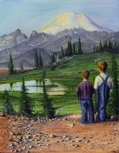 Brothers at Mount Rainier