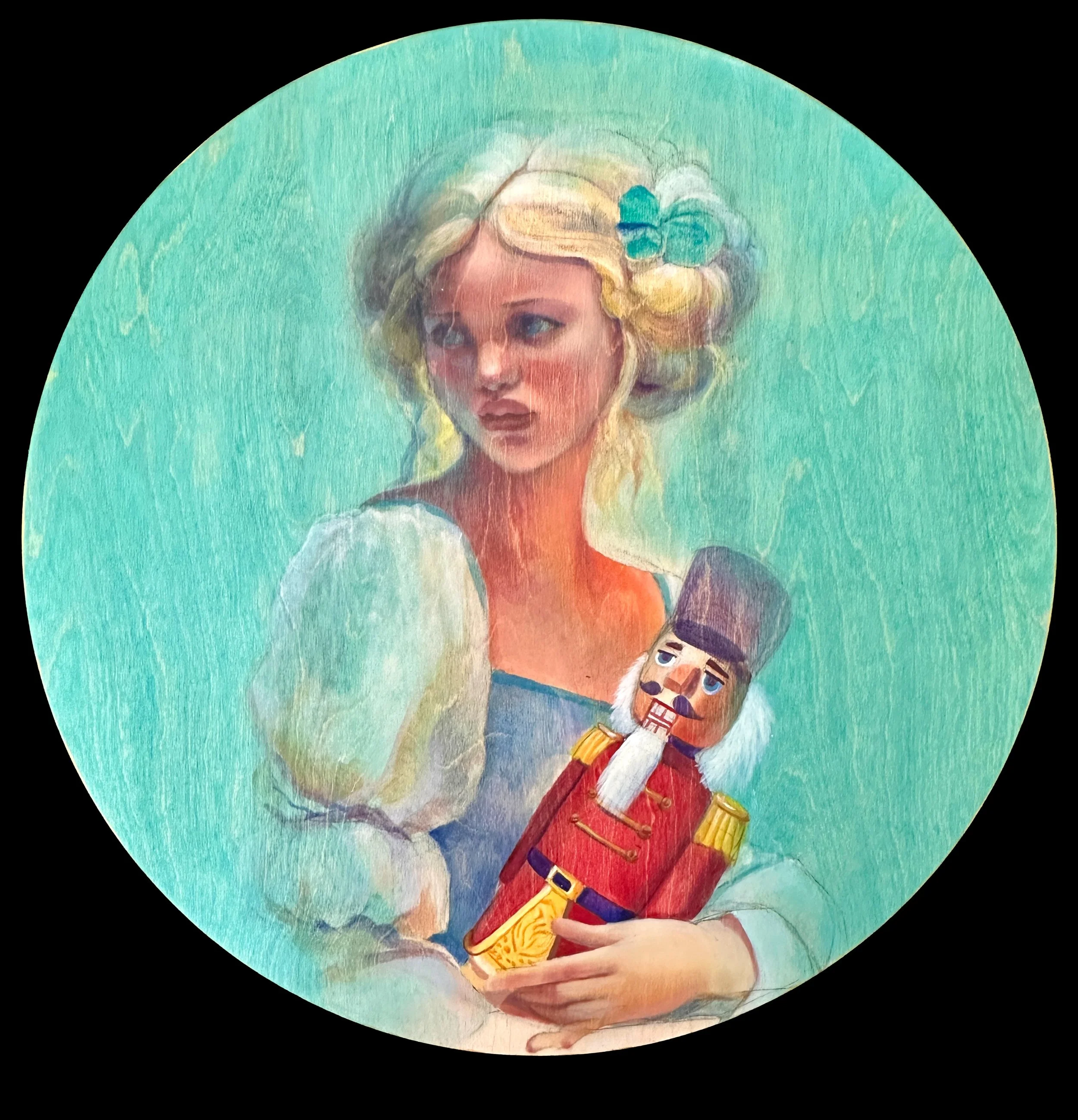Kara's Dream, oil on wood, 24" x 24", 2025