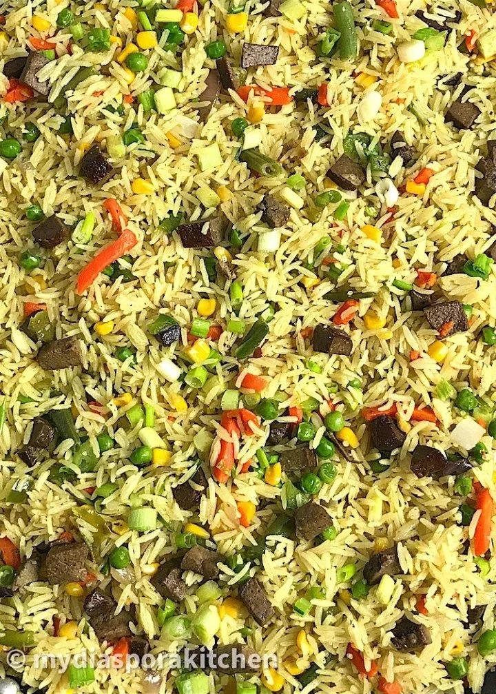 Chicken and Shrimp Veggies Fried Rice (no protein)