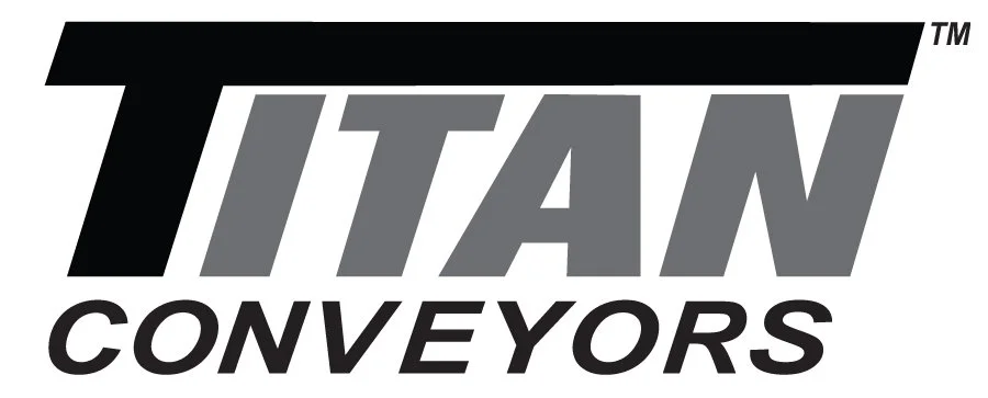 Titan Conveyors logo with bold black and gray text.