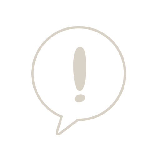 Speech bubble icon with an exclamation mark inside