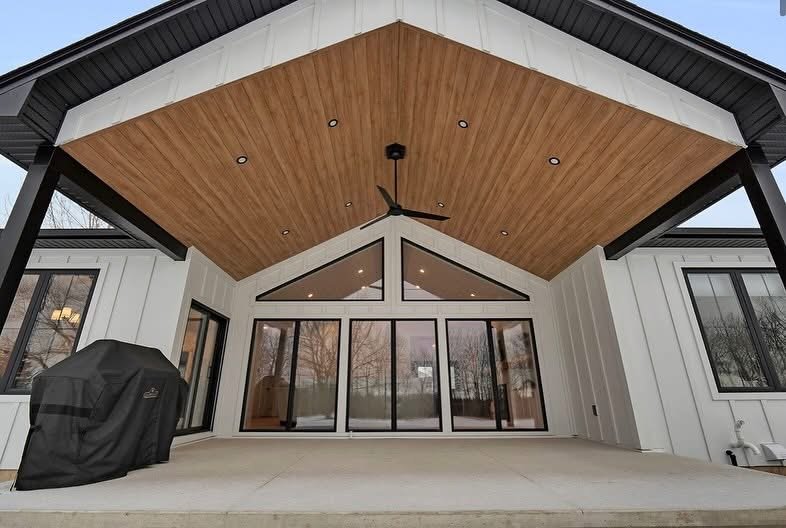 Large Open Concept Back Porch for Iona Custom Home