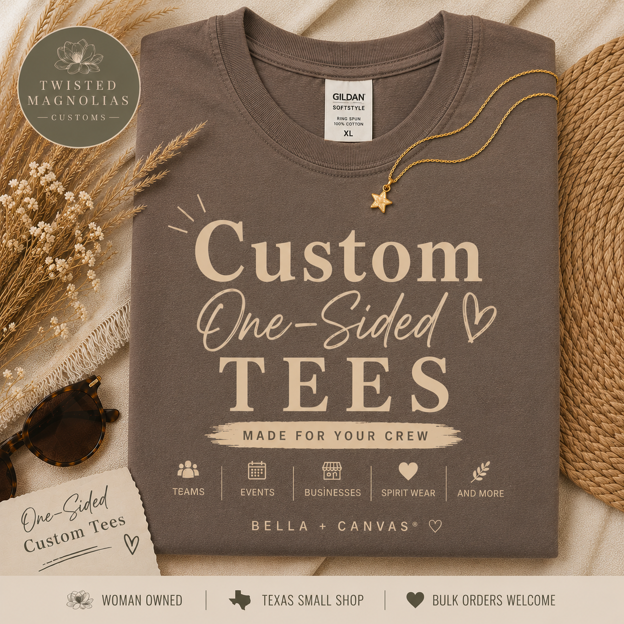 Custom ONE Sided Tee ON GILDAN