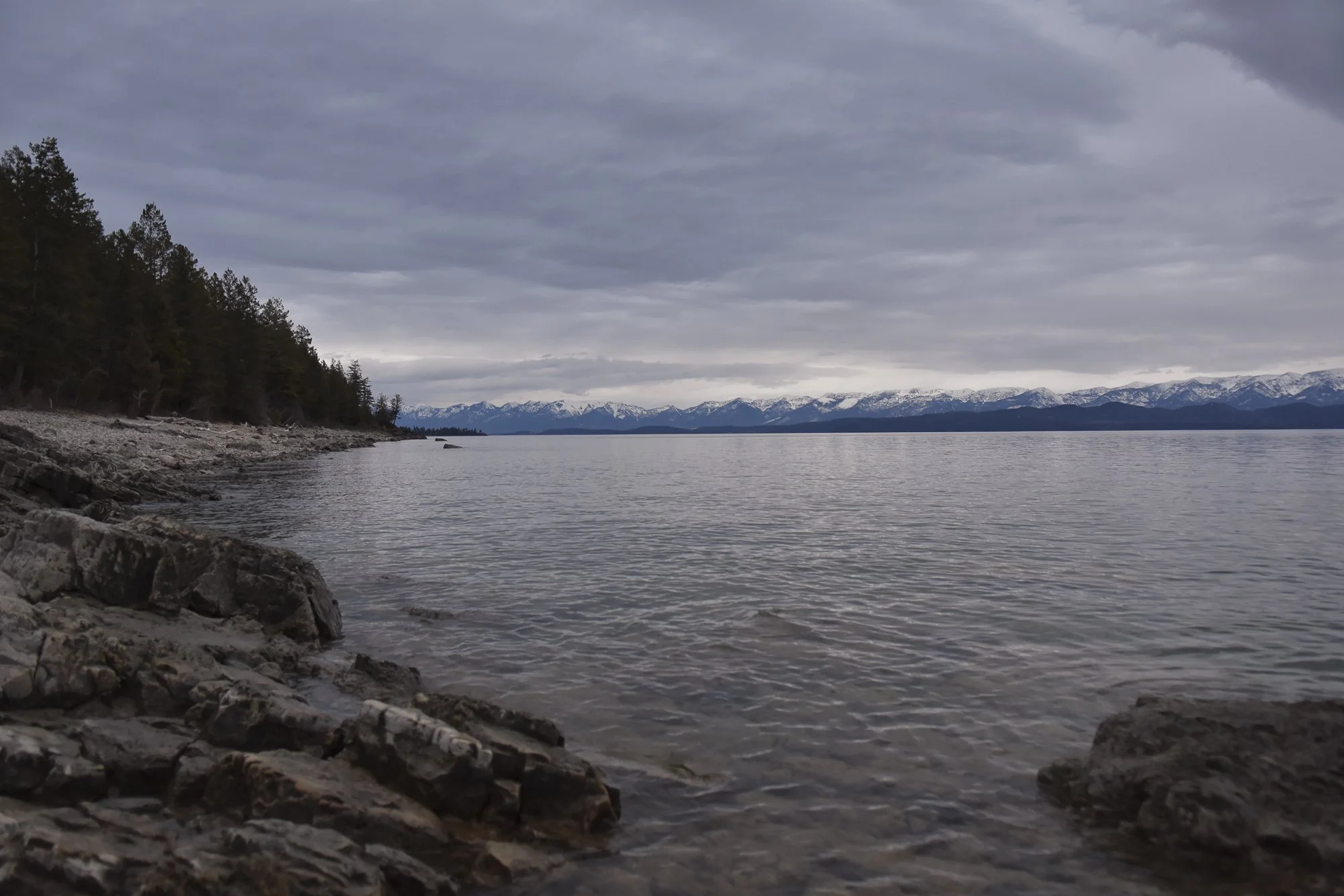 West bank of Flathead Lake, 2024