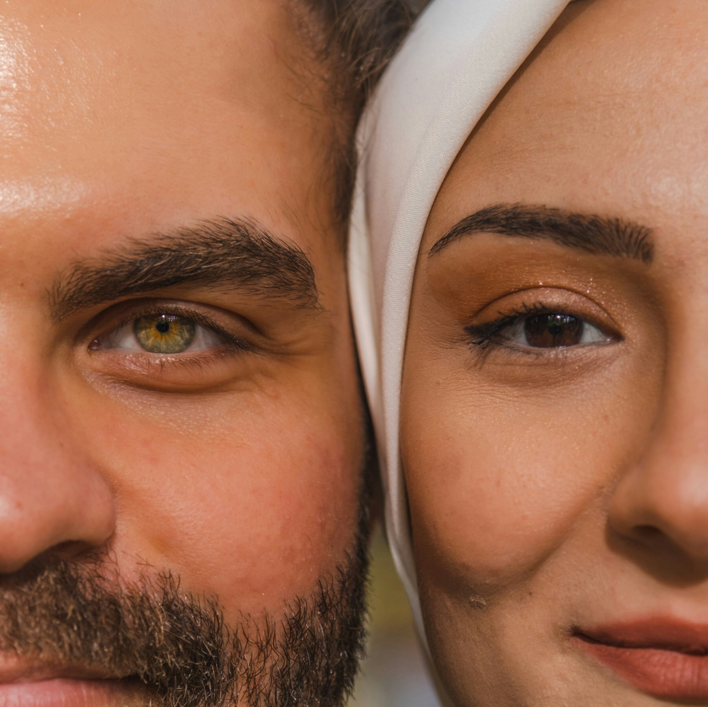 Side-by-side portrait of man and woman symbolising inclusive, confidence-boosting beauty