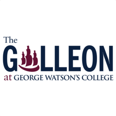 Logo for The Golleon at George Watson's College featuring a stylized ship with three masts.