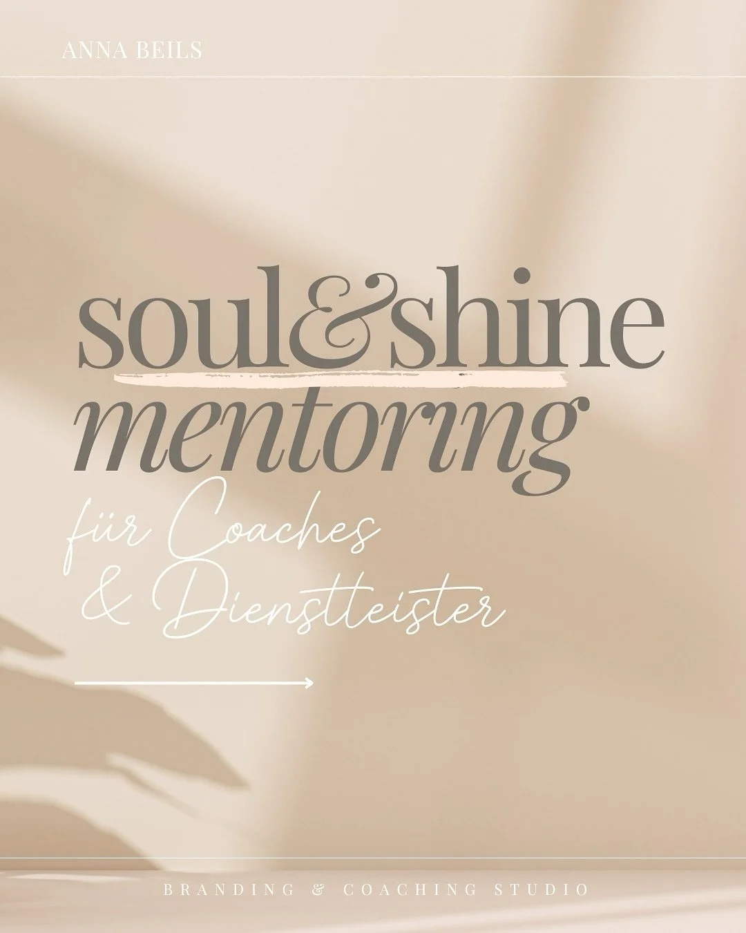 ✨ Out now: Mein 1:1 Business &amp; Branding Mentoring f&uuml;r Coaches &amp; DienstleisterInnen! ✨

Nach so viel Vorbereitung flie&szlig;t in soul+shine all mein Know-how aus 10 Jahren Selbstst&auml;ndigkeit ein. Dieses Mentoring ist f&uuml;r dich, w