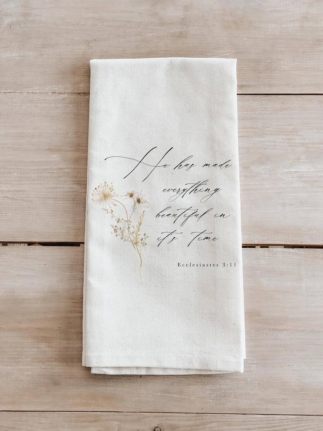 Organic Cotton Scripture Tea Towel