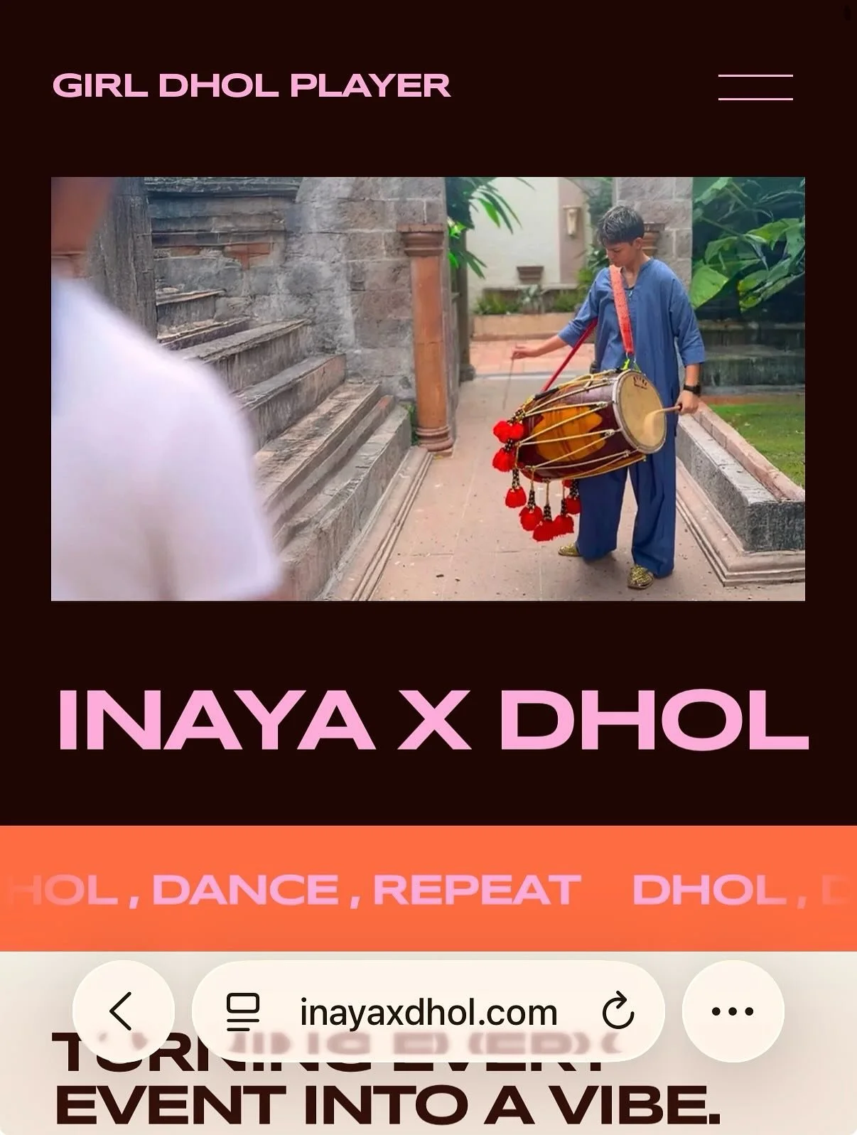 Hey everyone! I&rsquo;m super excited to launch my new website inayaxdhol.com. I want to personally thank @sirwolliam for helping me build the site and bring it to life. 

I plan to start taking all of my bookings and inquiries through inayaxdhol.com