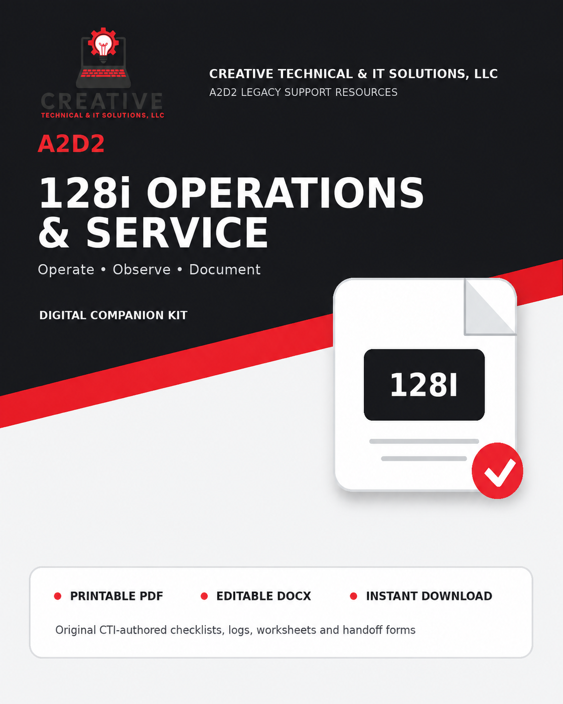 A2D2 128i Operations & Service Kit