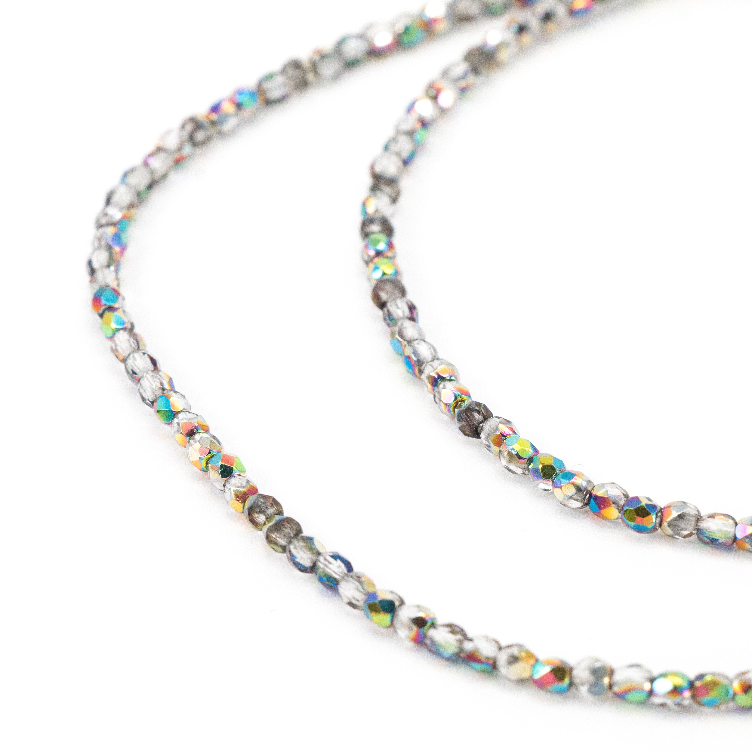Grey, Blue, and Aurora Borealis Hues Crystal Hat Band Layer