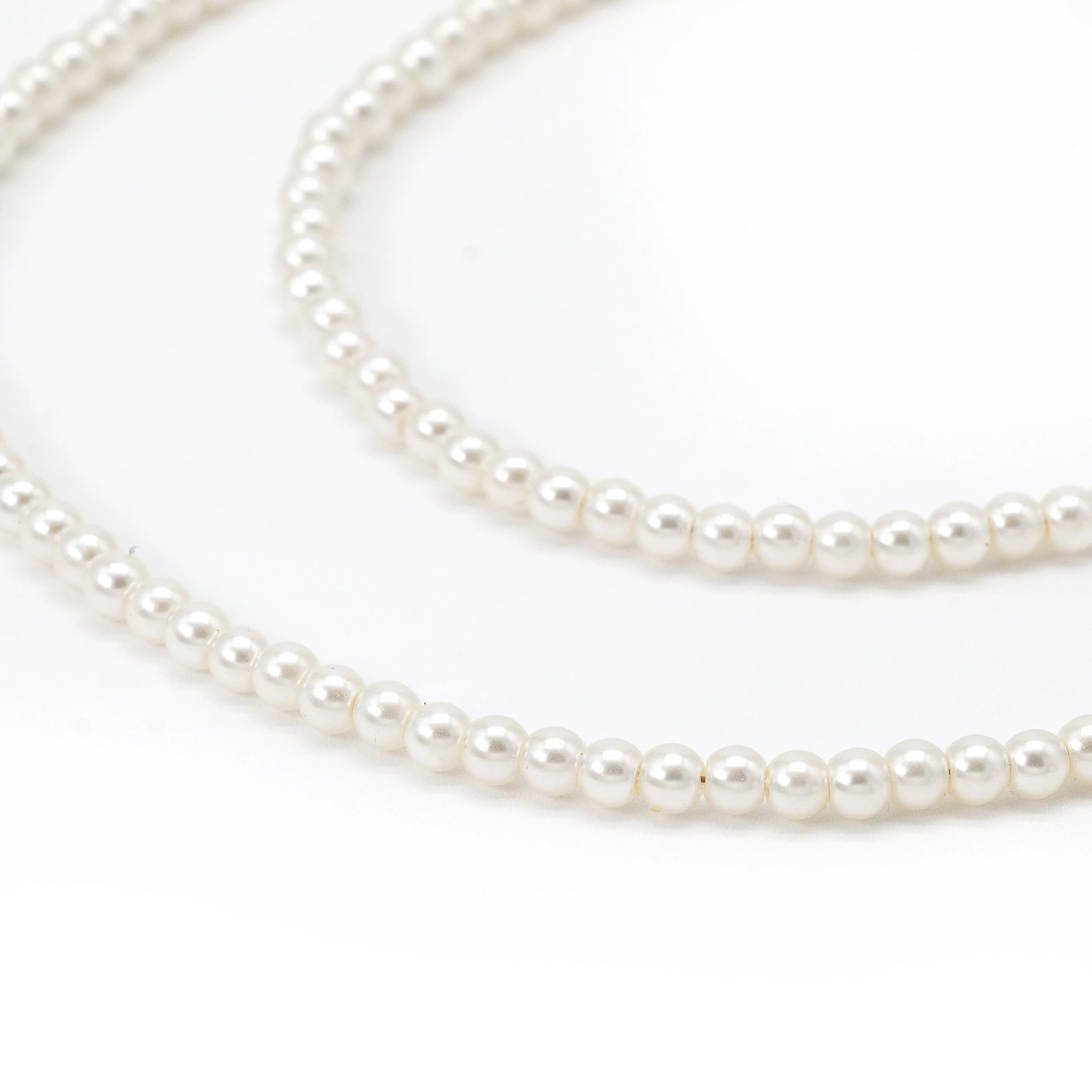 White Glass Pearl Hat Band Layer