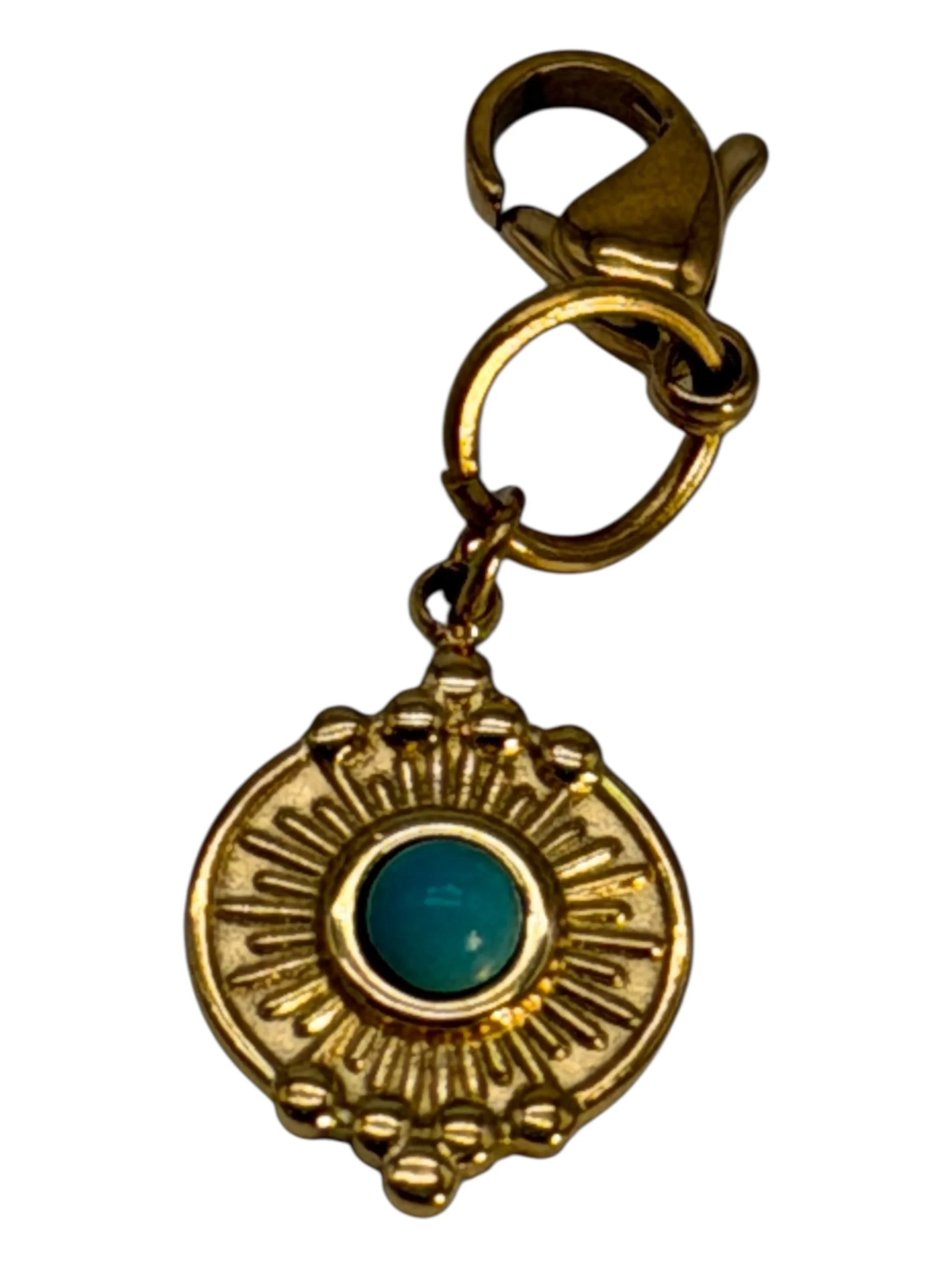 Oval Charm with Turquoise Stone