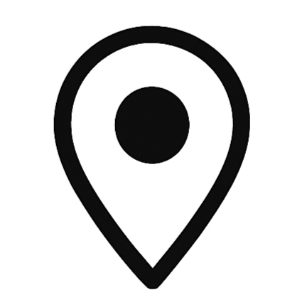 Icon of a location pin or map marker.