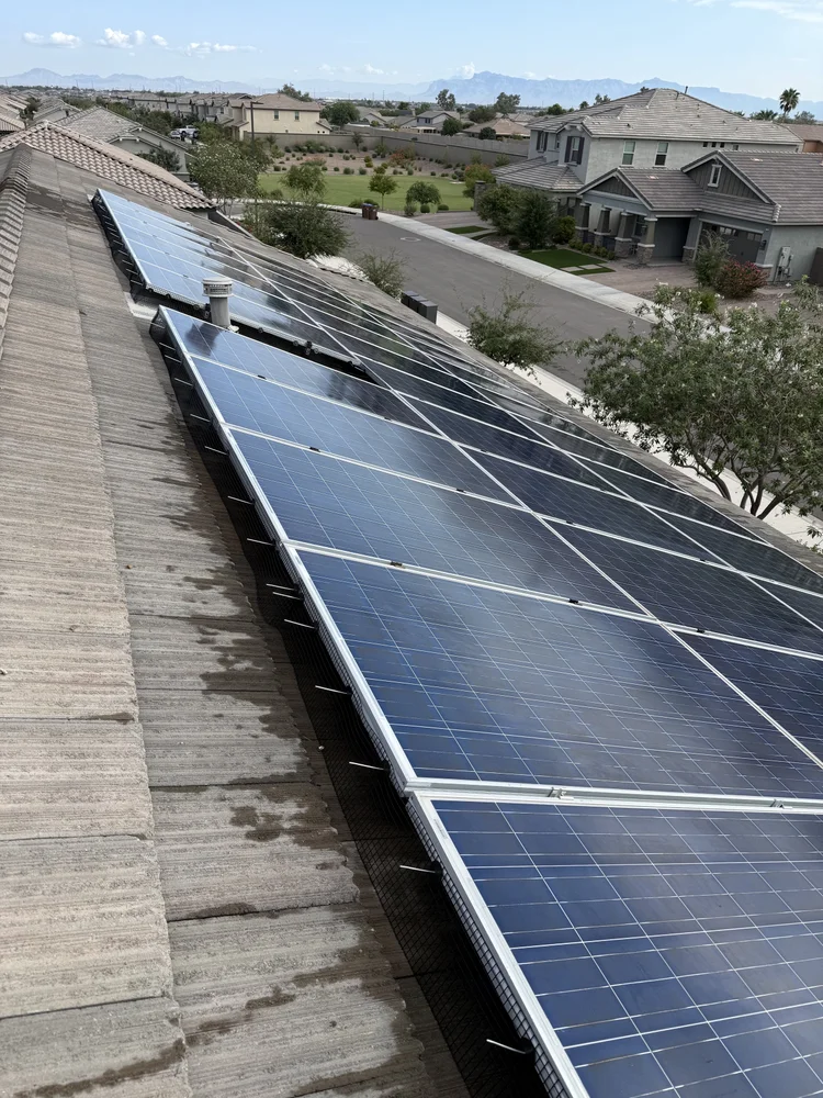 Solar panel bird guard installation