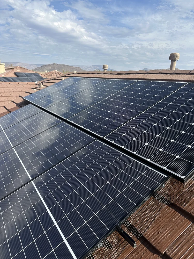 Solar panel bird guard installation