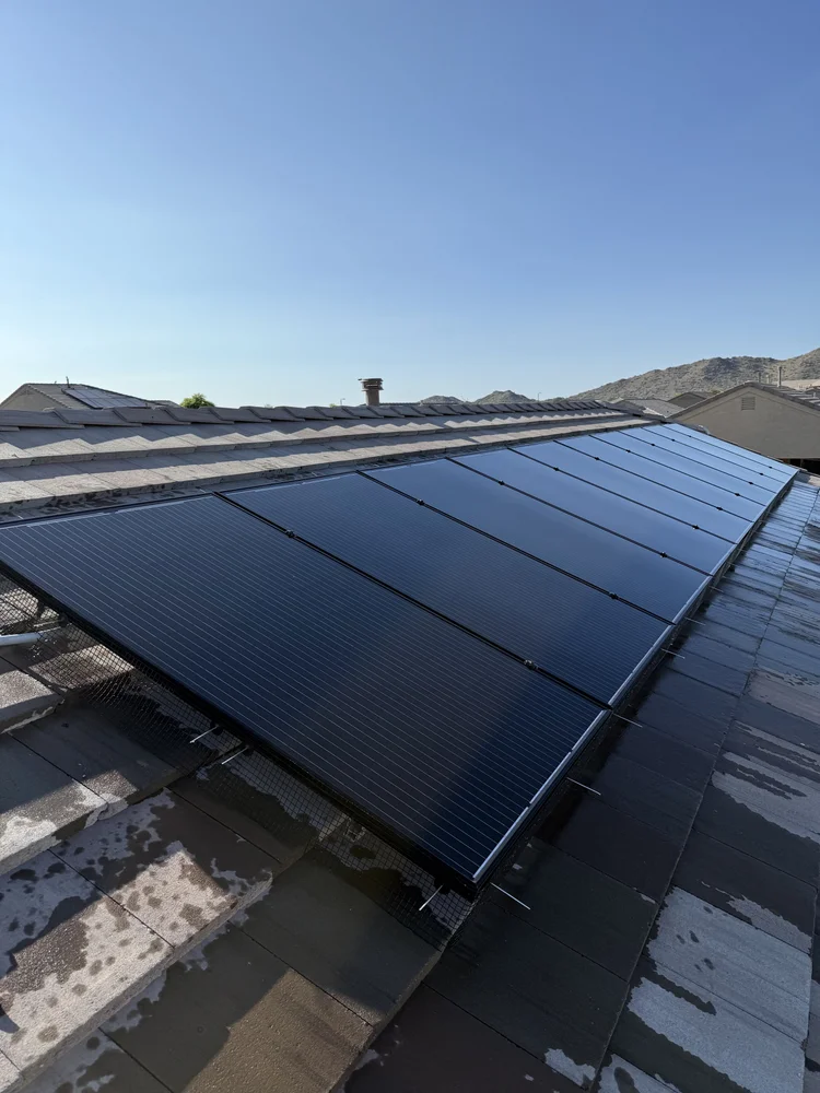 Solar panel bird guard installation