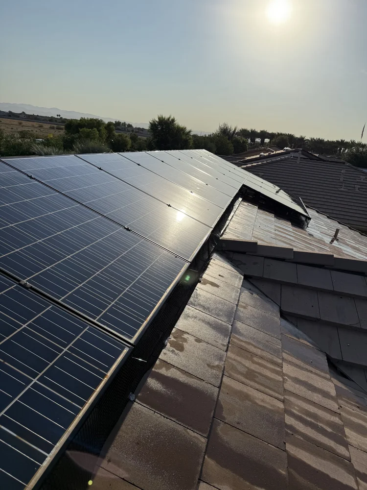 Solar panel bird guard installation
