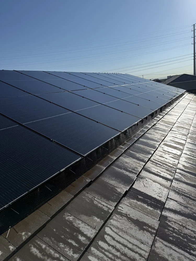 Solar panel bird guard installation