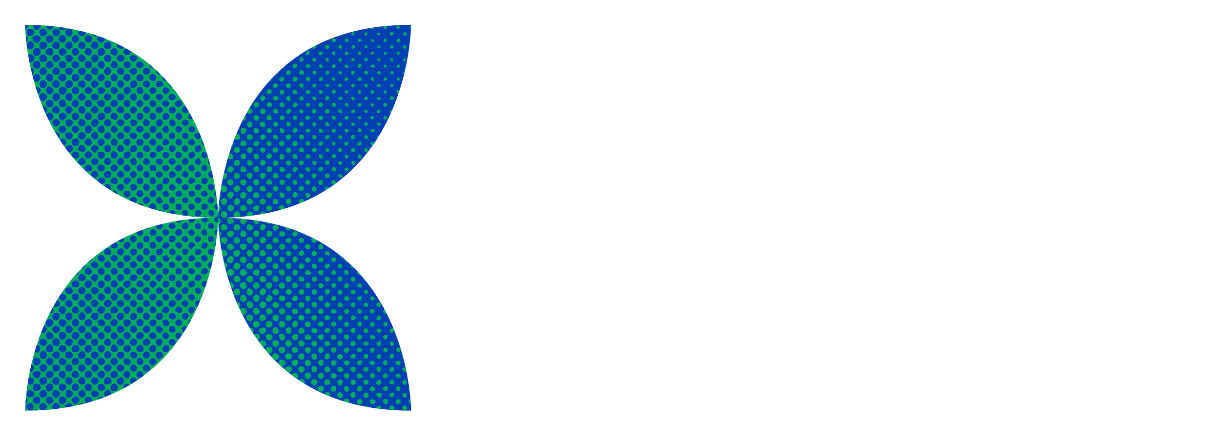 Logo of the Just Economy Institute featuring a stylized four-petal design in blue and green dots with the words 'just economy institute' in bold white letters.