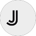 Simple black and white logo with a stylized letter 'J' inside a circle