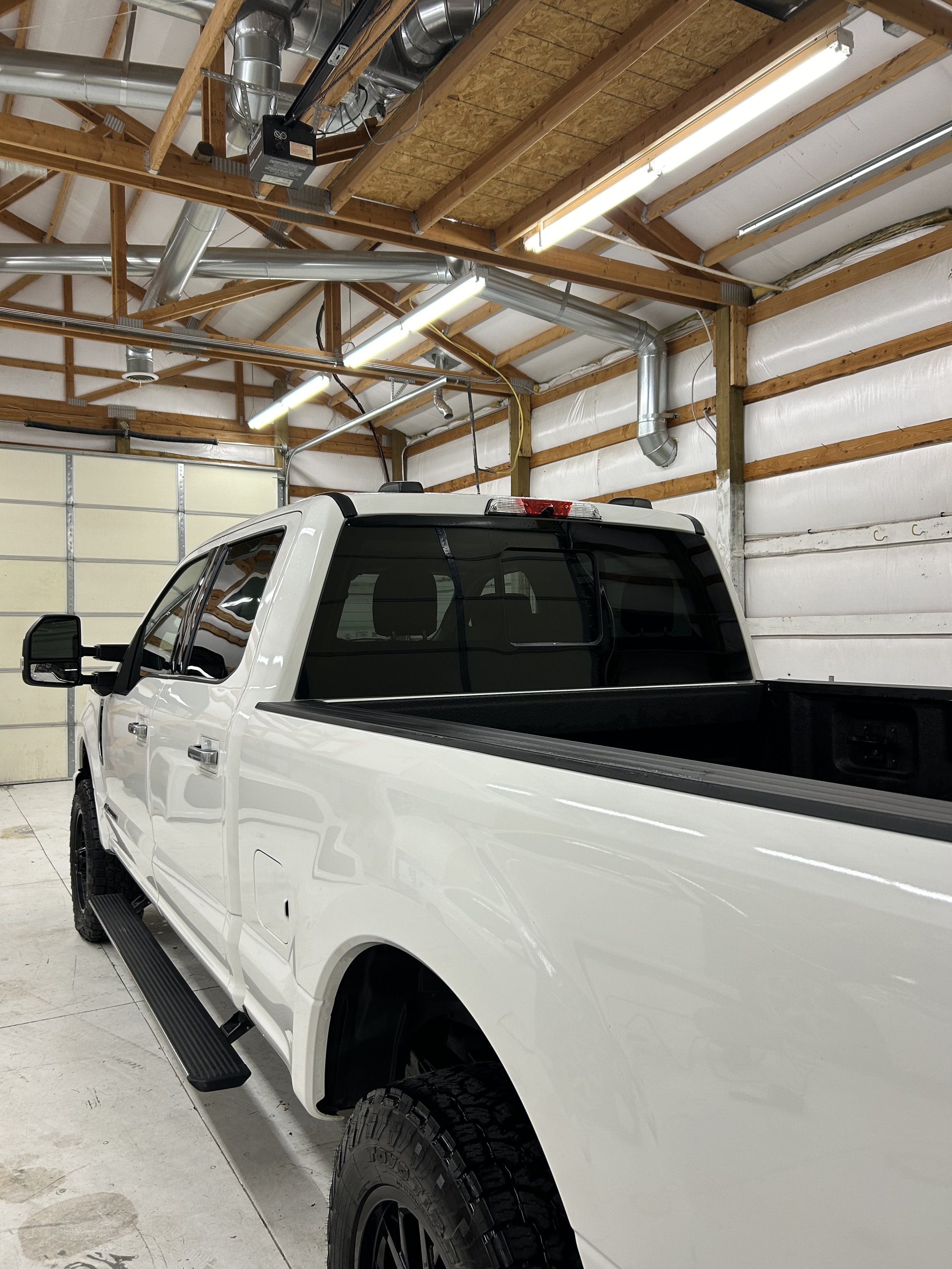 White Ford F350 Tires Shined after Exterior Detailing in Boise Idaho by Boise Auto Spa