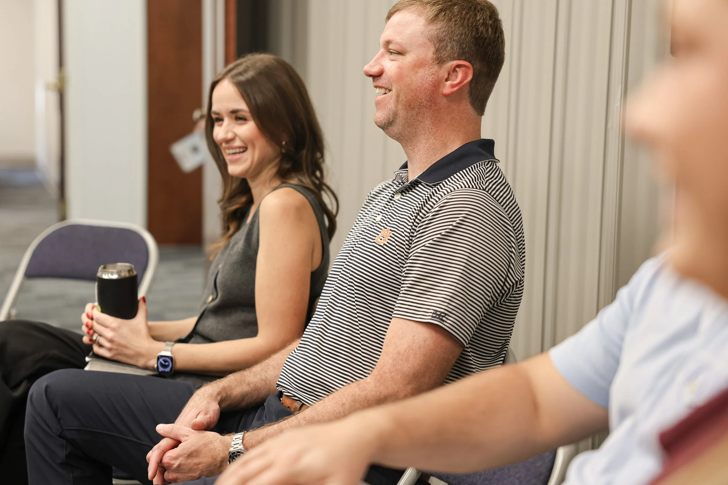 A married couple engaging in their Small Group.