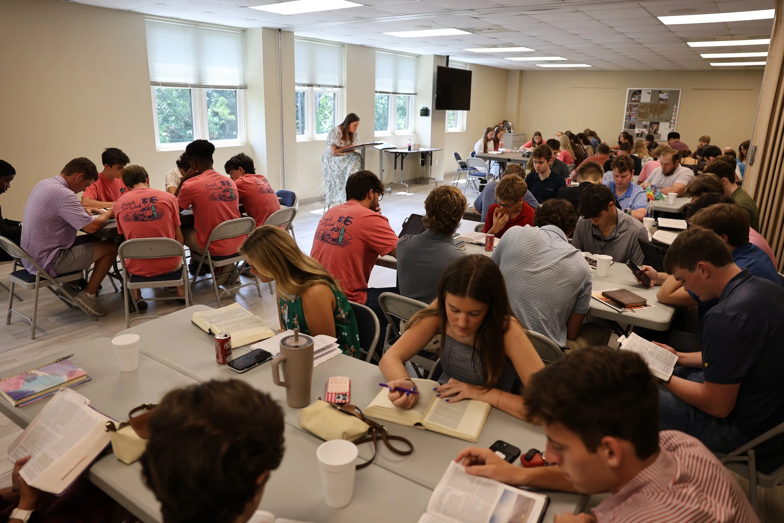 Our College students digging into God's word during their Sunday Small Group.