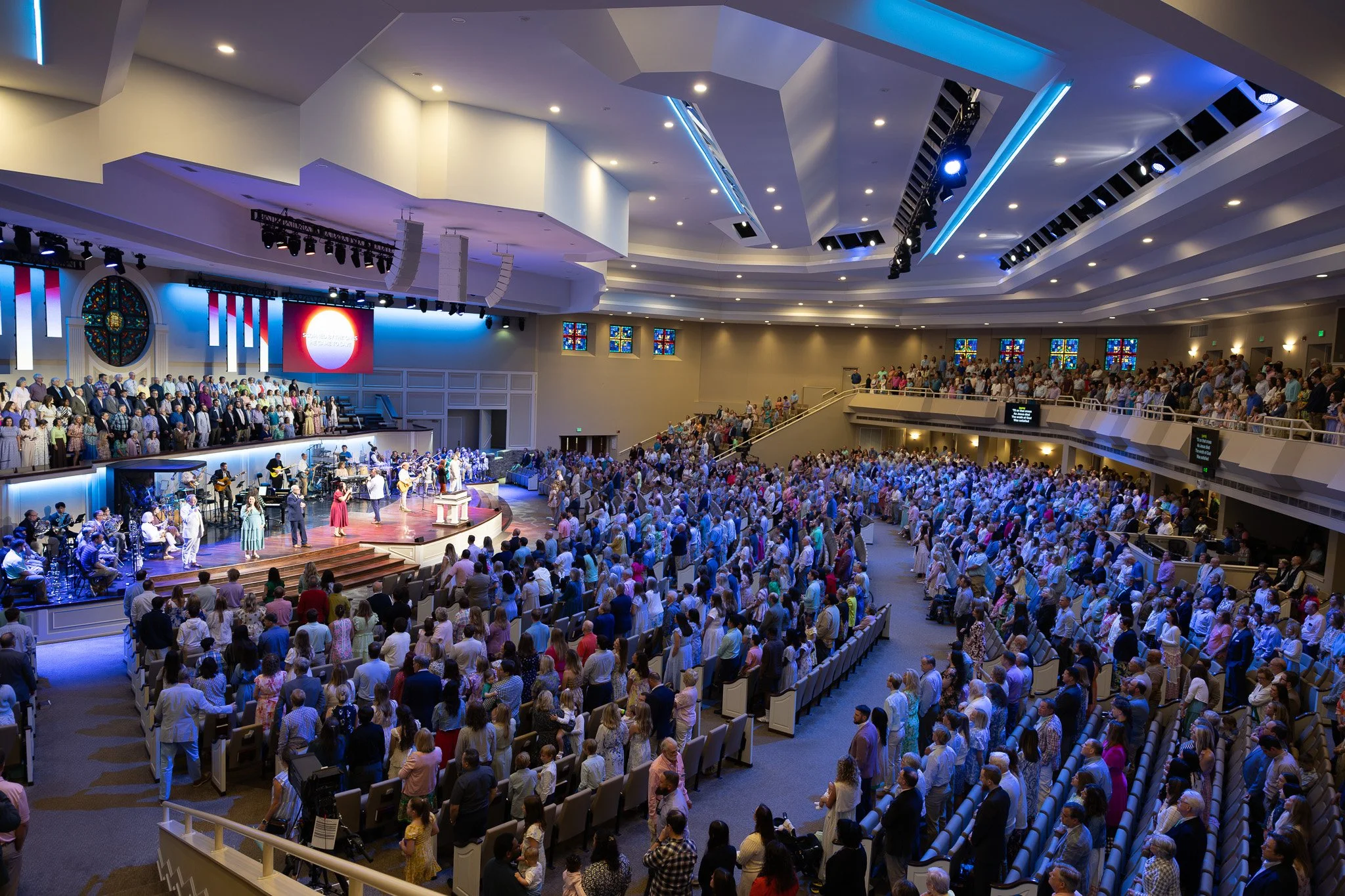 The congregation of Hunter Street Baptist Church gathered for worship on a Sunday Morning.