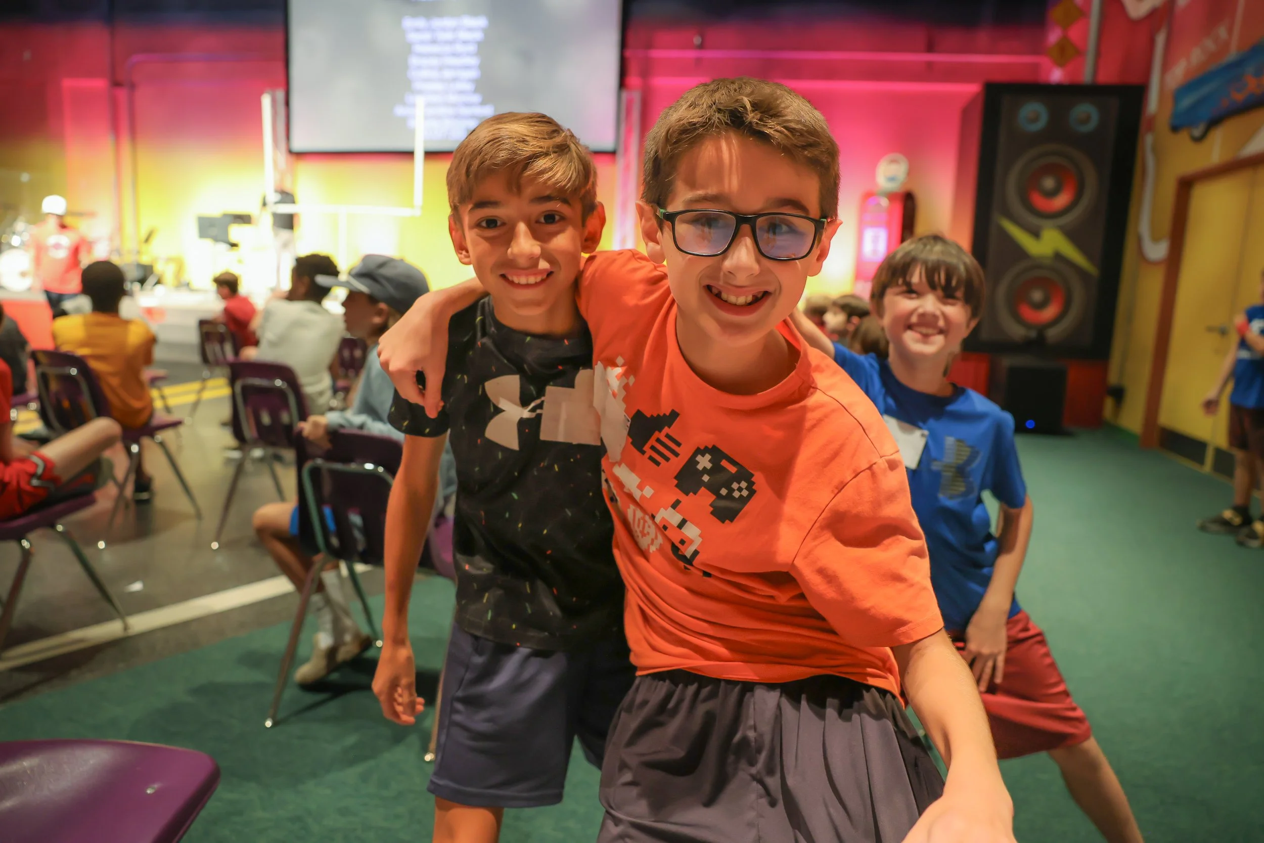 Preteens having fun and building community.