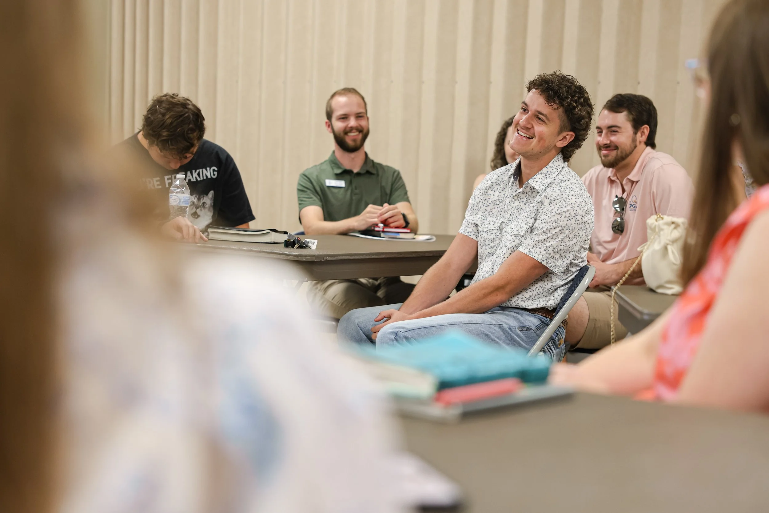A Young Adults Small Group enjoying their Bible study.