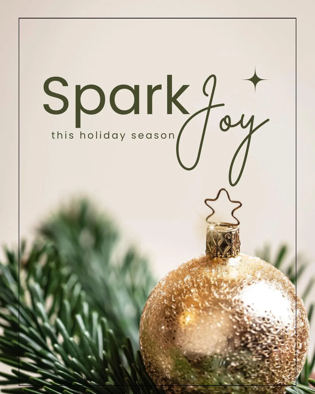 Spark Joy this holiday season. ✨
Give the gift of wellness.

There is still time to shop our sale and SAVE. 
 
⭐️ 10% off
  10 Class Pass
  One Year Unlimited
  One Month Unlimited
 
⭐️ Save 50%
Become a Premier or Standard member
and save 50% off yo