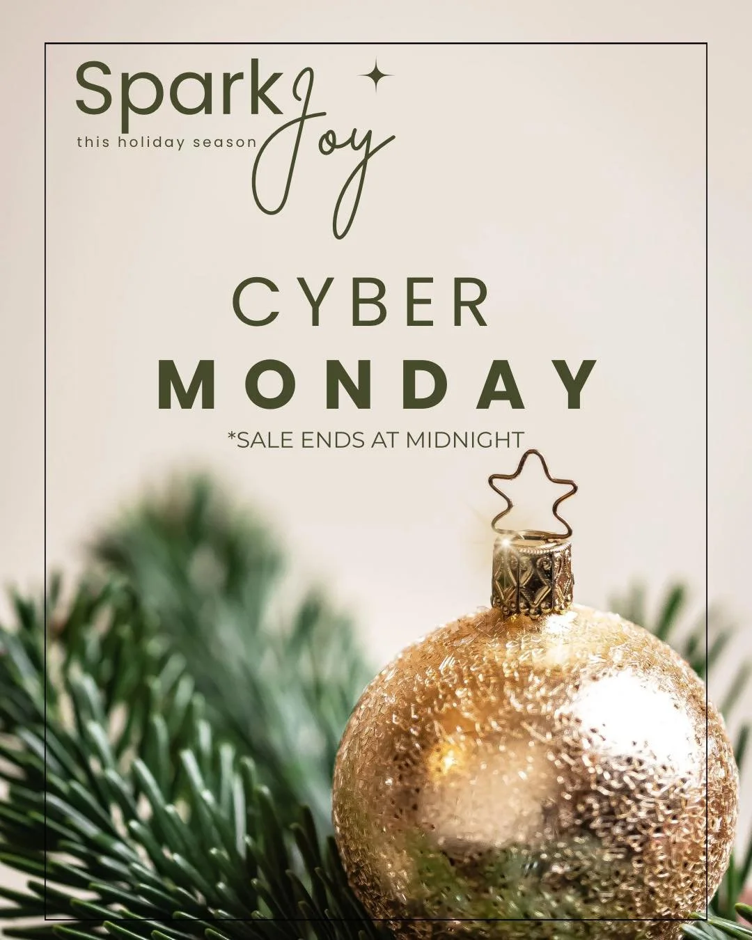 CYBER MONDAY IS HERE ✨🎉

LAST CHANCE TO SHOP THE SALE 📣✨
All membership promotions and class passes are available on our website OR on the Spark Hot Yoga App. 

Www.sparkhotyoga.com 

Gift yourself or someone you love the joy of yoga this holiday s