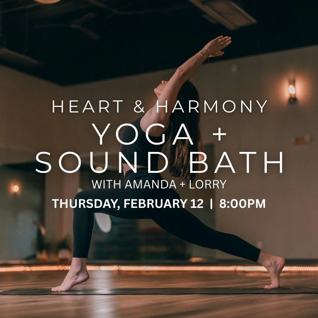 Heart &amp; Harmony: A Yoga Sound Bath Journey 💗

This February, slow down, soften, and reconnect with the energy of the heart. Join us for a gentle, heart-opening yoga practice + immersive sound bath inspired by love in all its forms&mdash;self-lov