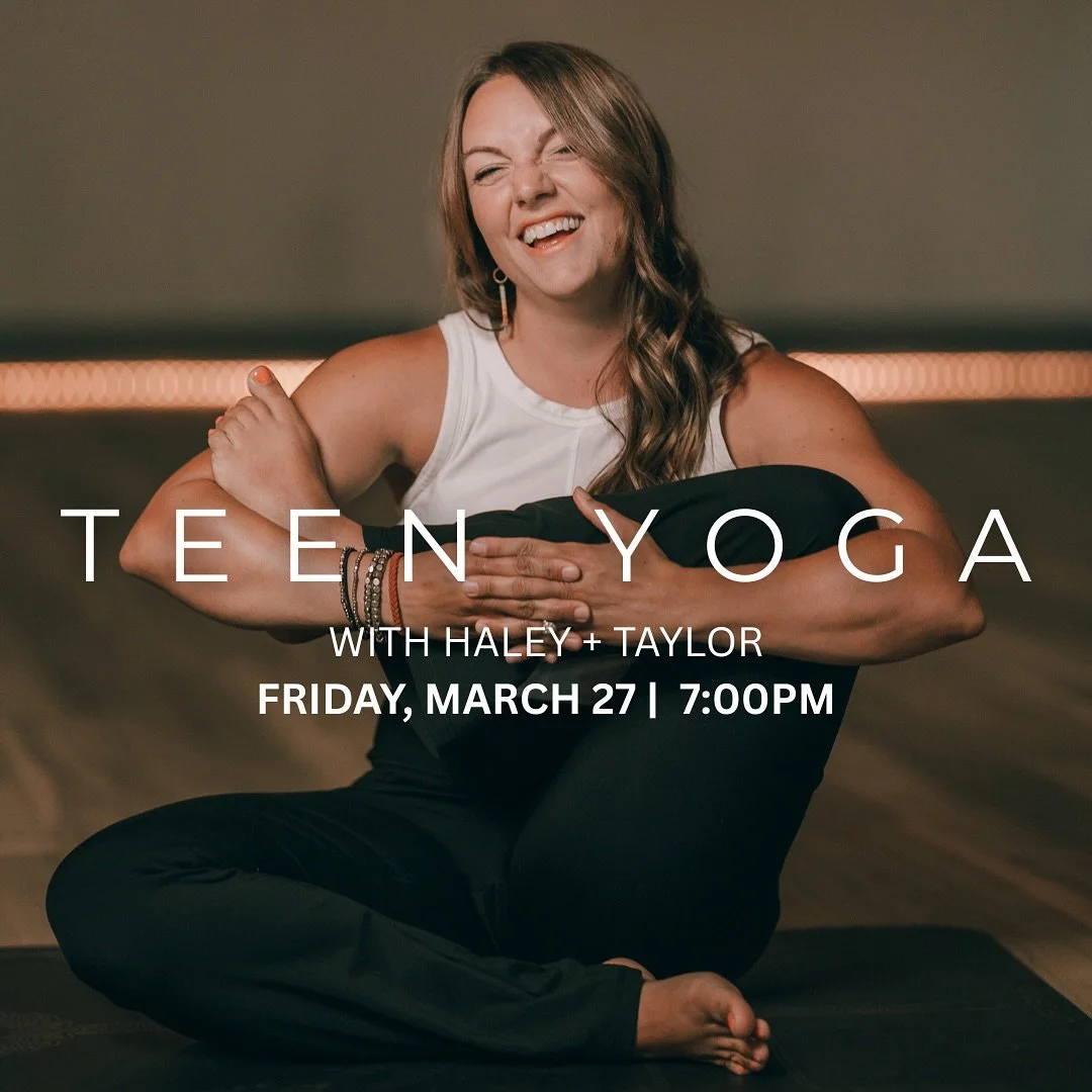 T E E N  Y O G A ✨💫 

Join Haley, Taylor, and Koa this Friday for a FREE teen yoga class that&rsquo;s all about encouraging, supporting, and loving the teens in our community.

We&rsquo;ll move together, learn breathing techniques to help manage lif
