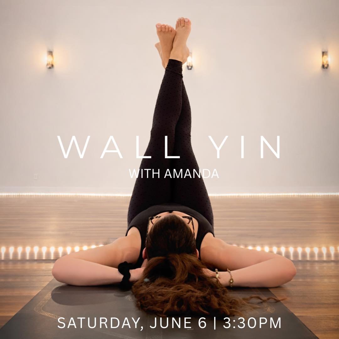 Meet us at the wall ✨

Wall Yin with Amanda is your invitation to slow down, breathe deeper, and give your body the reset it&rsquo;s been asking for. Using the wall for support, this practice focuses on gentle opening, deep release, and total relaxat