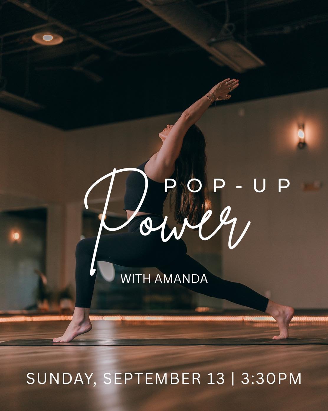 TOMORROW !! ⭐️
Ready to turn up the heat? 💪✨

Flow, strengthen, sweat, and reset in this special Pop Up Power with Amanda. Expect continuous movement, heart-pumping energy, and a class that will challenge you while leaving you feeling stronger than 