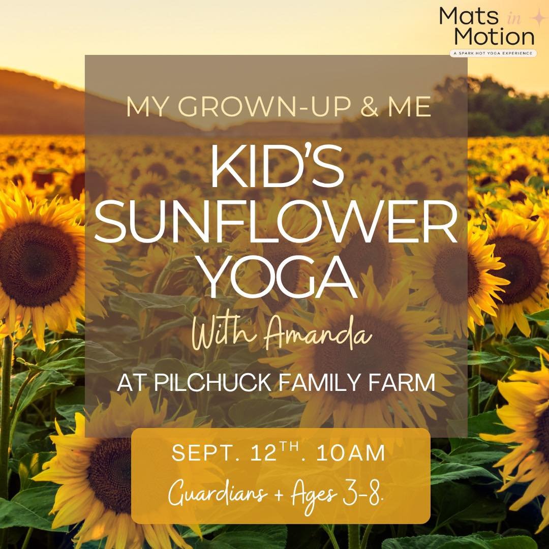 TOMORROW!!📣

🌻 MY GROWN-UP &amp; ME: SUNFLOWER YOGA 🌻

Little yogis + their favorite grown-ups&hellip; meet us in the sunflowers!

Join us for the sweetest morning of outdoor yoga + storytime, followed by garden strolling and creating your very ow