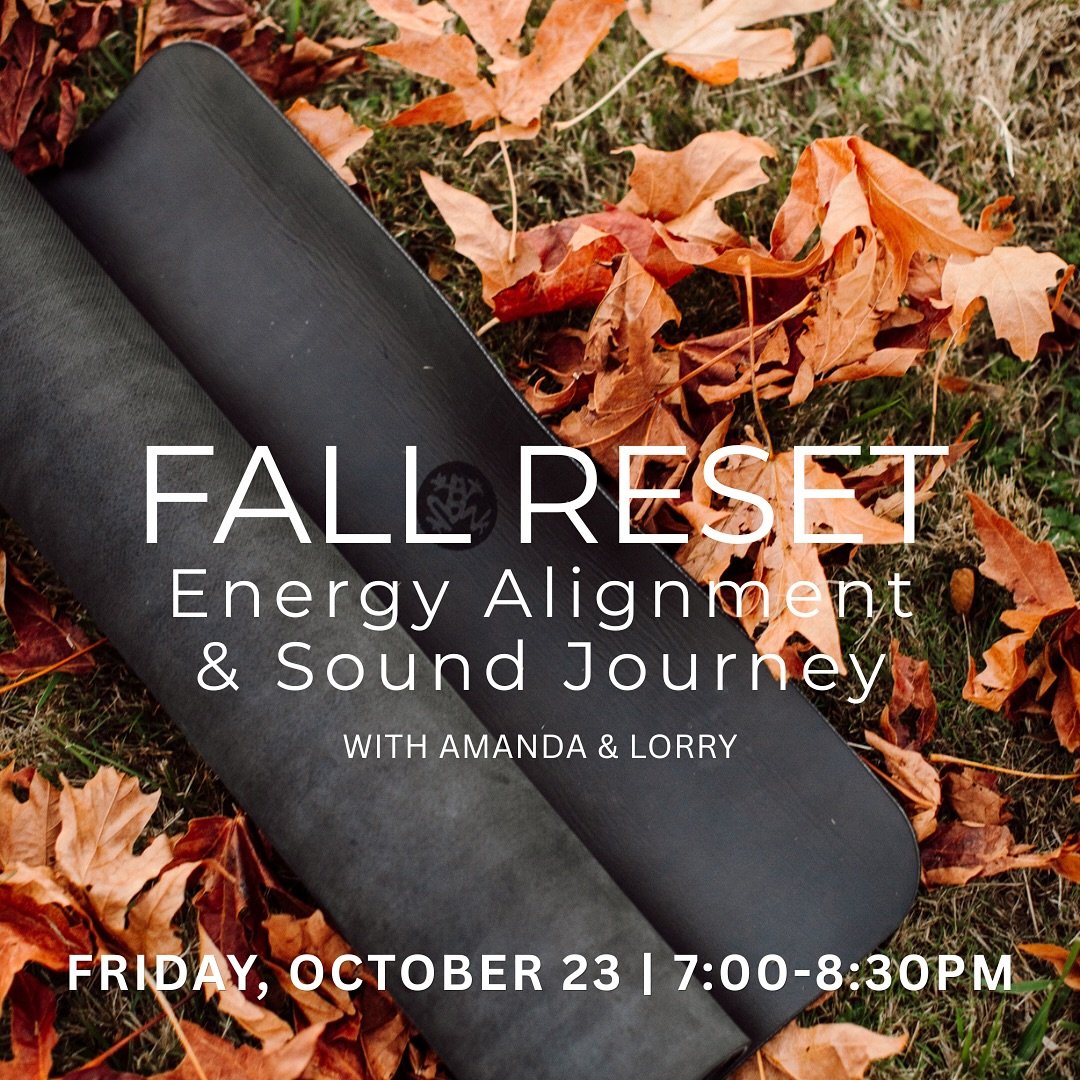There&rsquo;s still time to join us tonight!! 🍁
As the seasons shift, give yourself permission to slow down. 🍂

Join Amanda &amp; Lorry for an intimate evening of gentle movement, guided meditation, intentional reflection, and an immersive sound ba