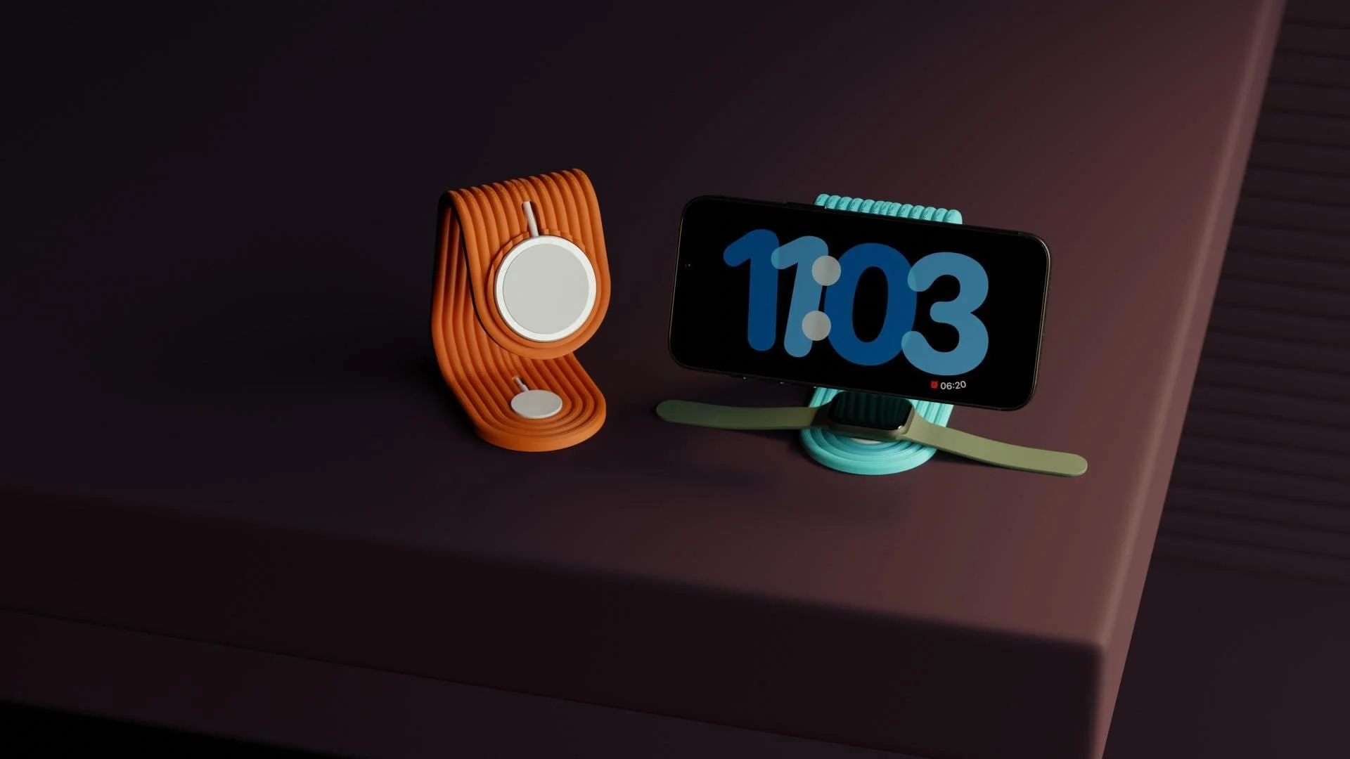 Apple iPhone & Apple Watch Charging Stand (Official Apple MagSafe Only) | Official Apple Watch Charger Only | Modern Charging Station