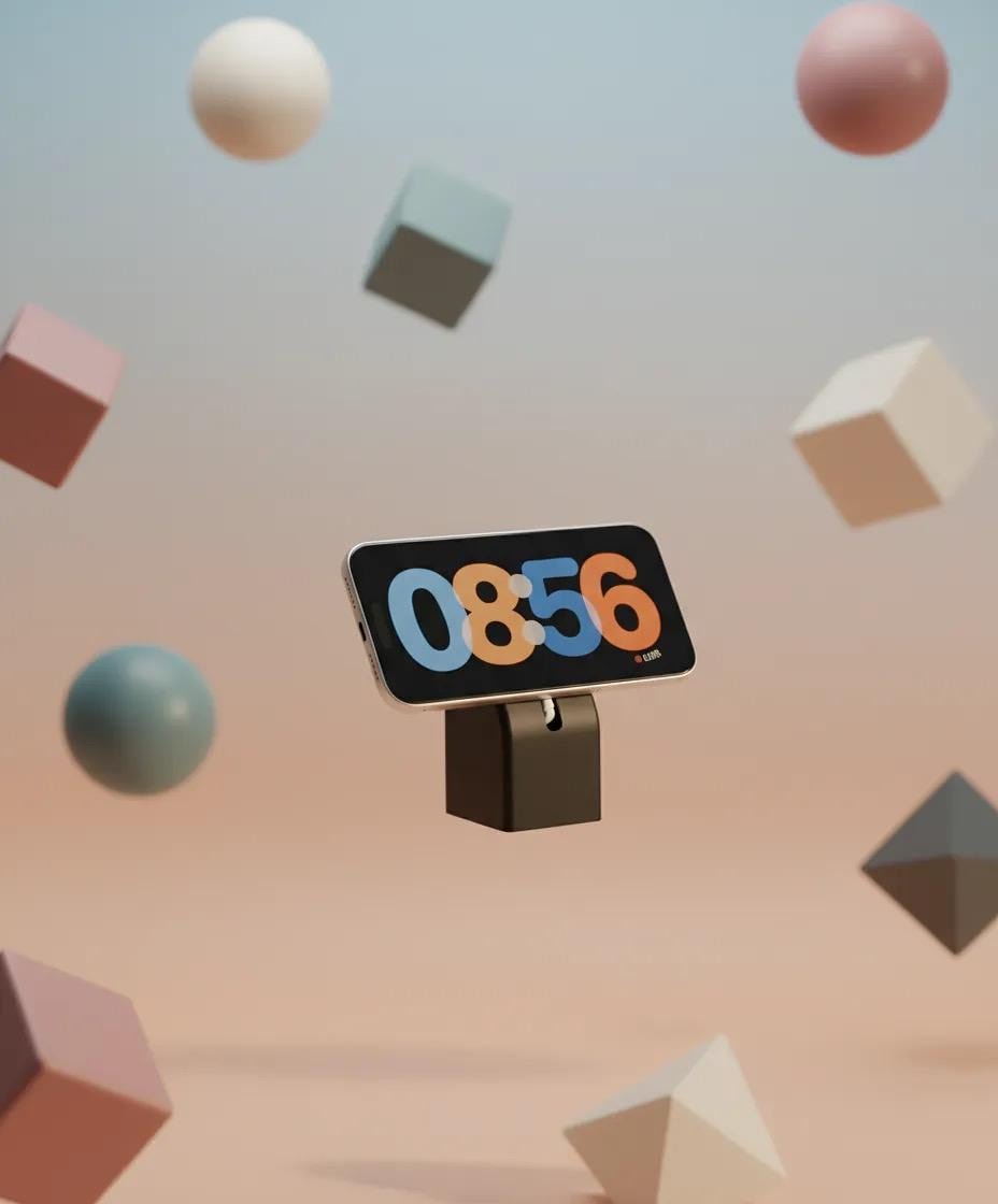 Apple iPhone Charging Stand (Official Apple MagSafe Only) | Modern 3D Printed Phone Dock | Minimal Desk Nightstand Holder