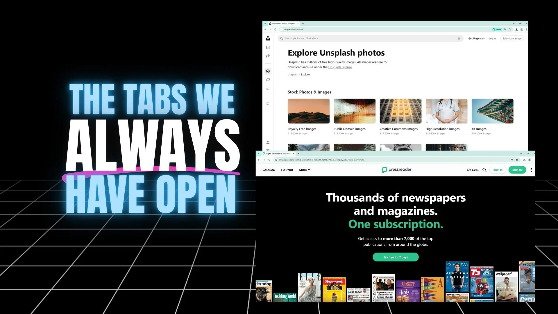 The tabs we always have open (besides LinkedIn)