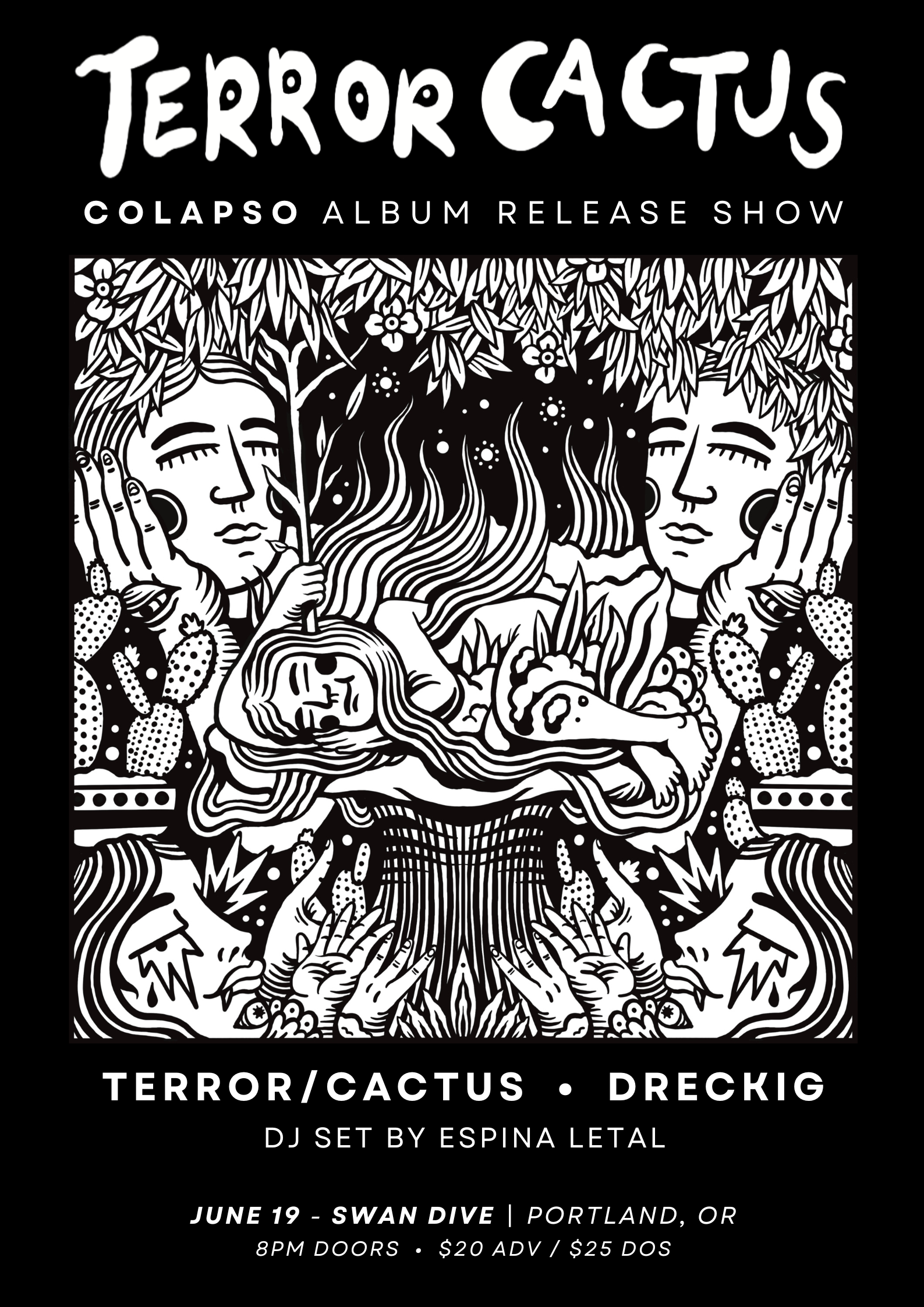 Pickathon Presents: Terror/Cactus + Dreckig + Espina Letal at Swan Dive