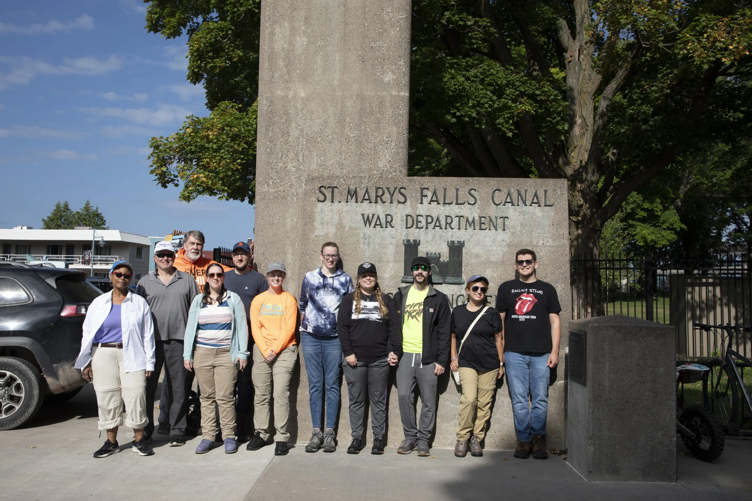 OU students at entrance to Sault Ste Marie Locks.jpg