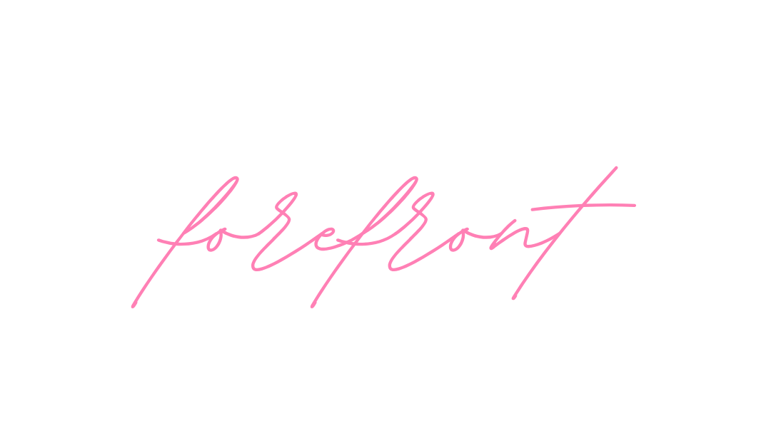Black background with the words "the future" in all caps and written in a serif font, and "for present" in pink cursive font beneath.