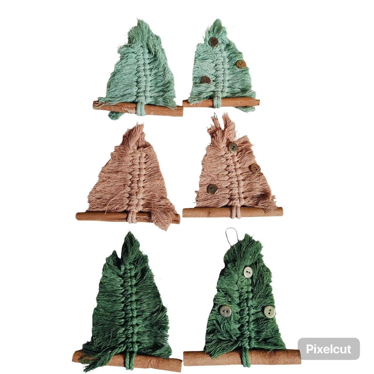 NEW Macramé Christmas Tree Ornaments (Buttons Optional) Requests Available